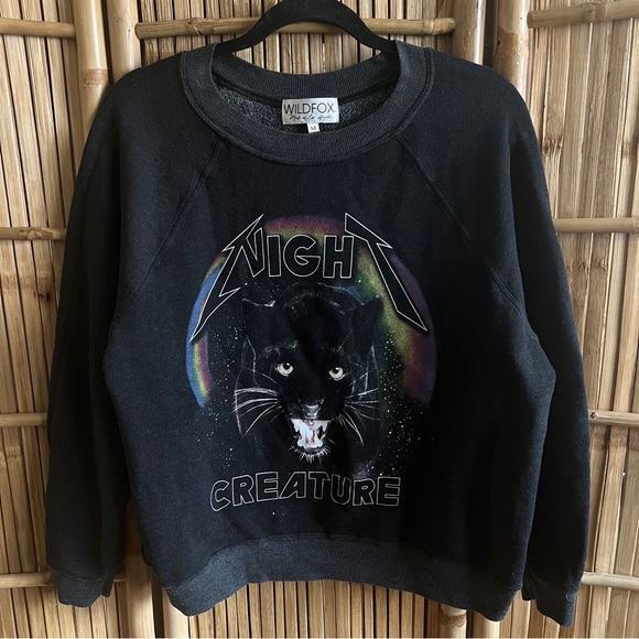 Wildfox Tops - Wildfox Couture Night Creature Jersey Sweatshirt